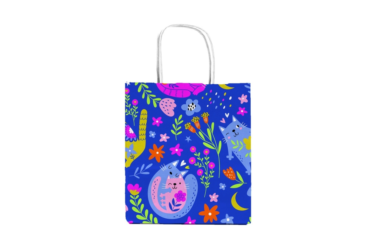 Cat and Flowers Gif Bag. - student project