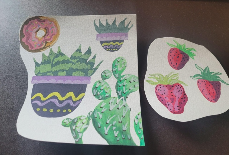 Erstes Mal mit Gouache