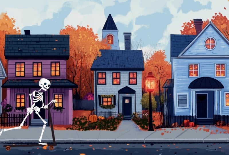 Silly skeleton ride