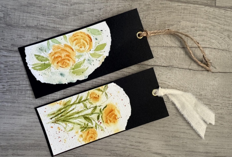 Loose watercolor roses
