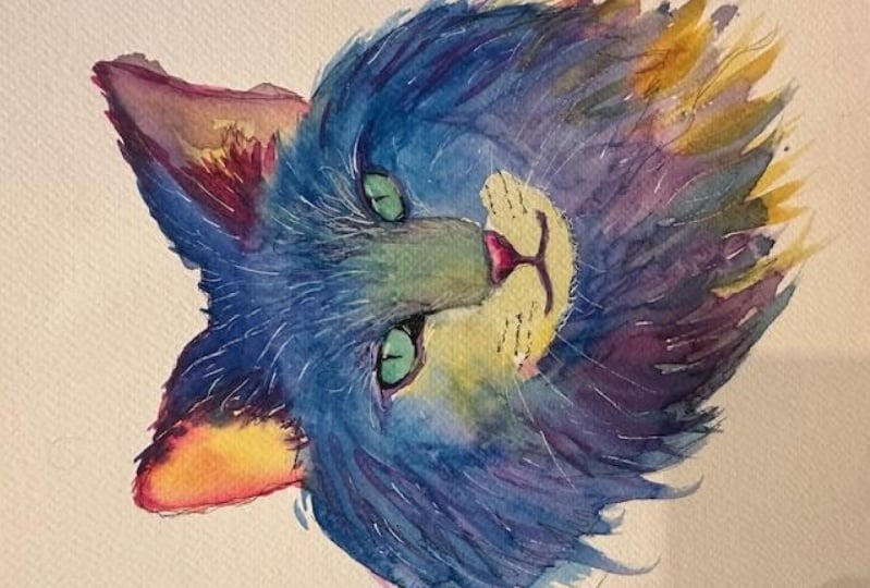 Anna Krupa Watercolor Cat