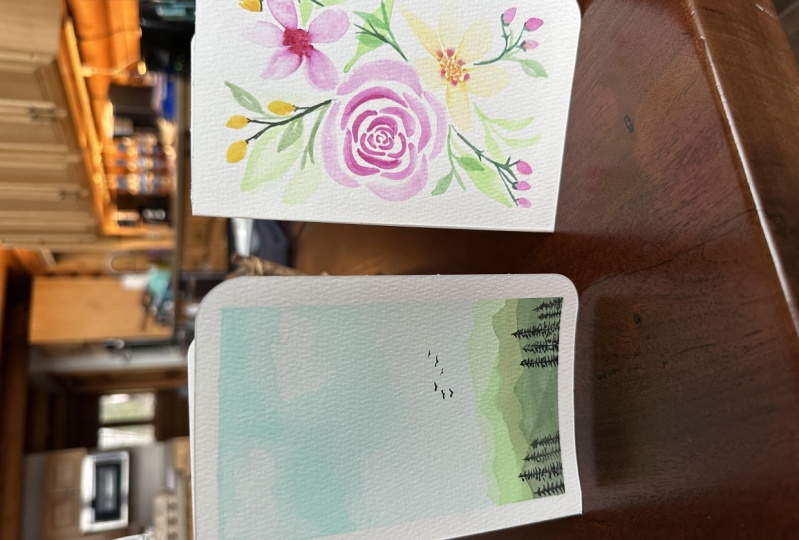 Class work:flowers & landscape