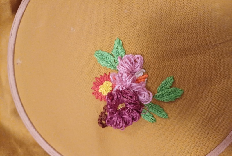 Floral emroidery first try