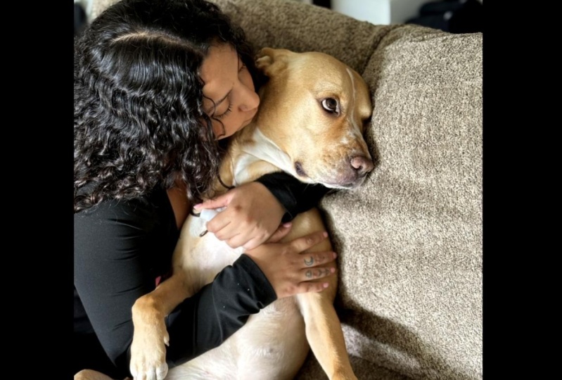 GF and dog
