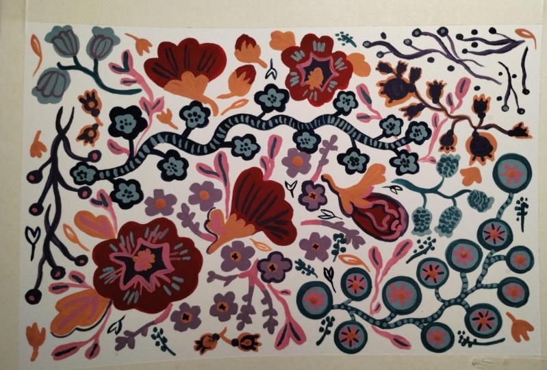 gouache composition