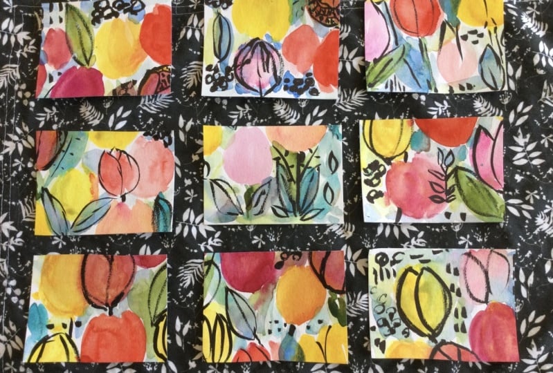 Watercolor and Brush Pen Project