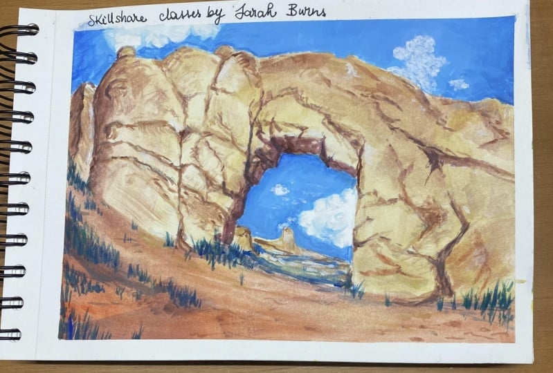 Happy Canyons - Gouache in the desert