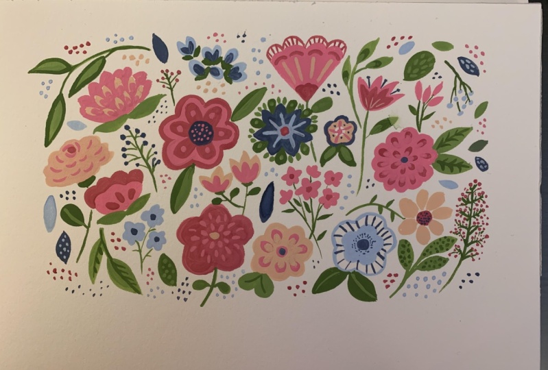 Gouache florals