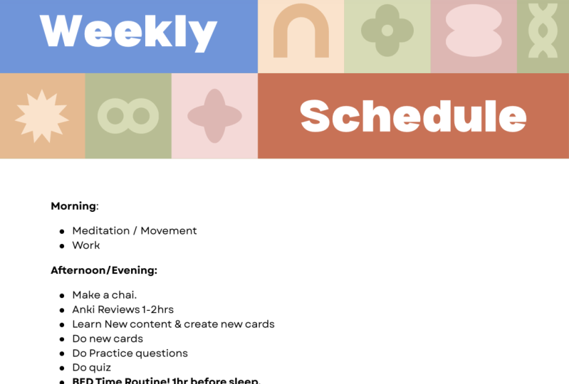 Ruby's Weekly Study Planner