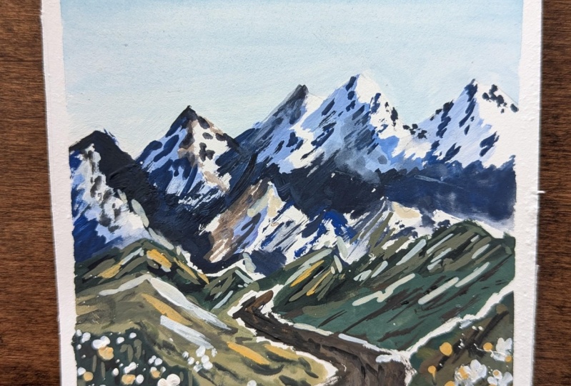 Mountains & Terrains using Gouache | Painting | Step by Step Landscape