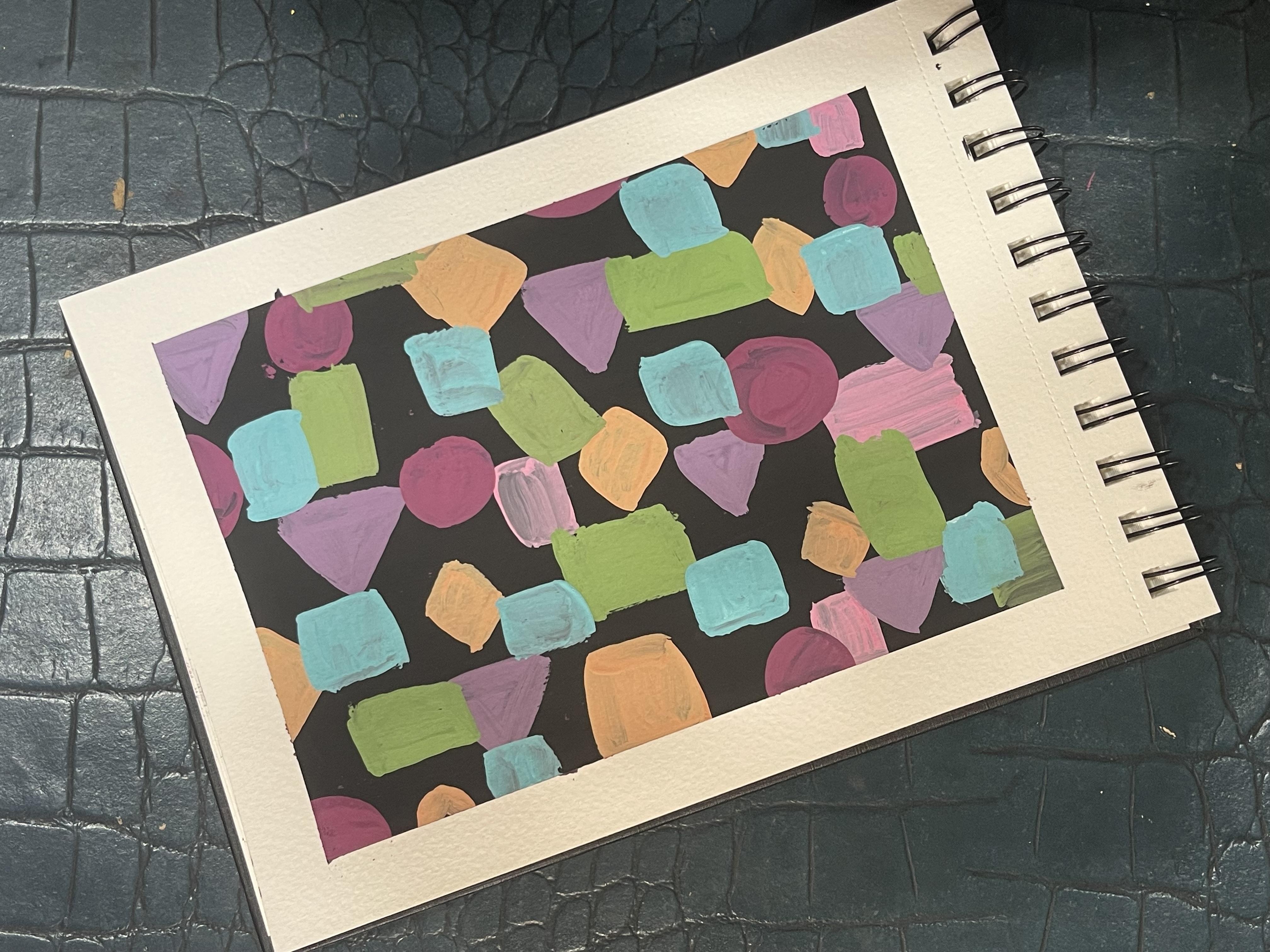 Layering and activating gouache - student project