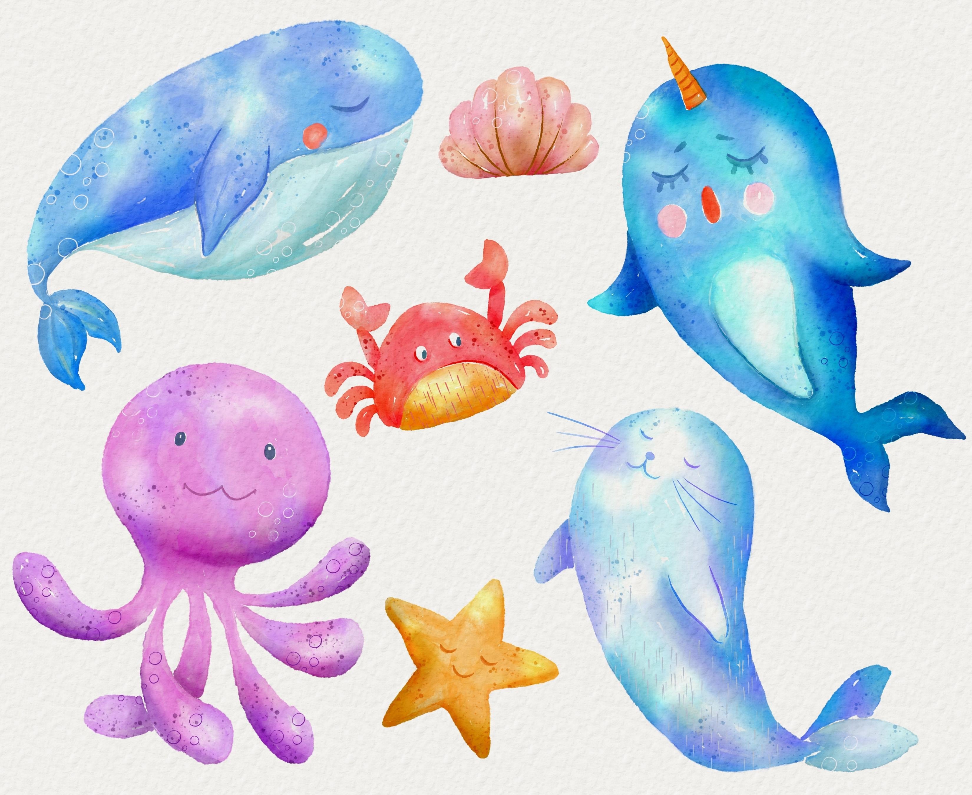 Sea creatures - student project