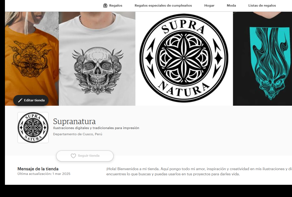 My store Supranatura - student project