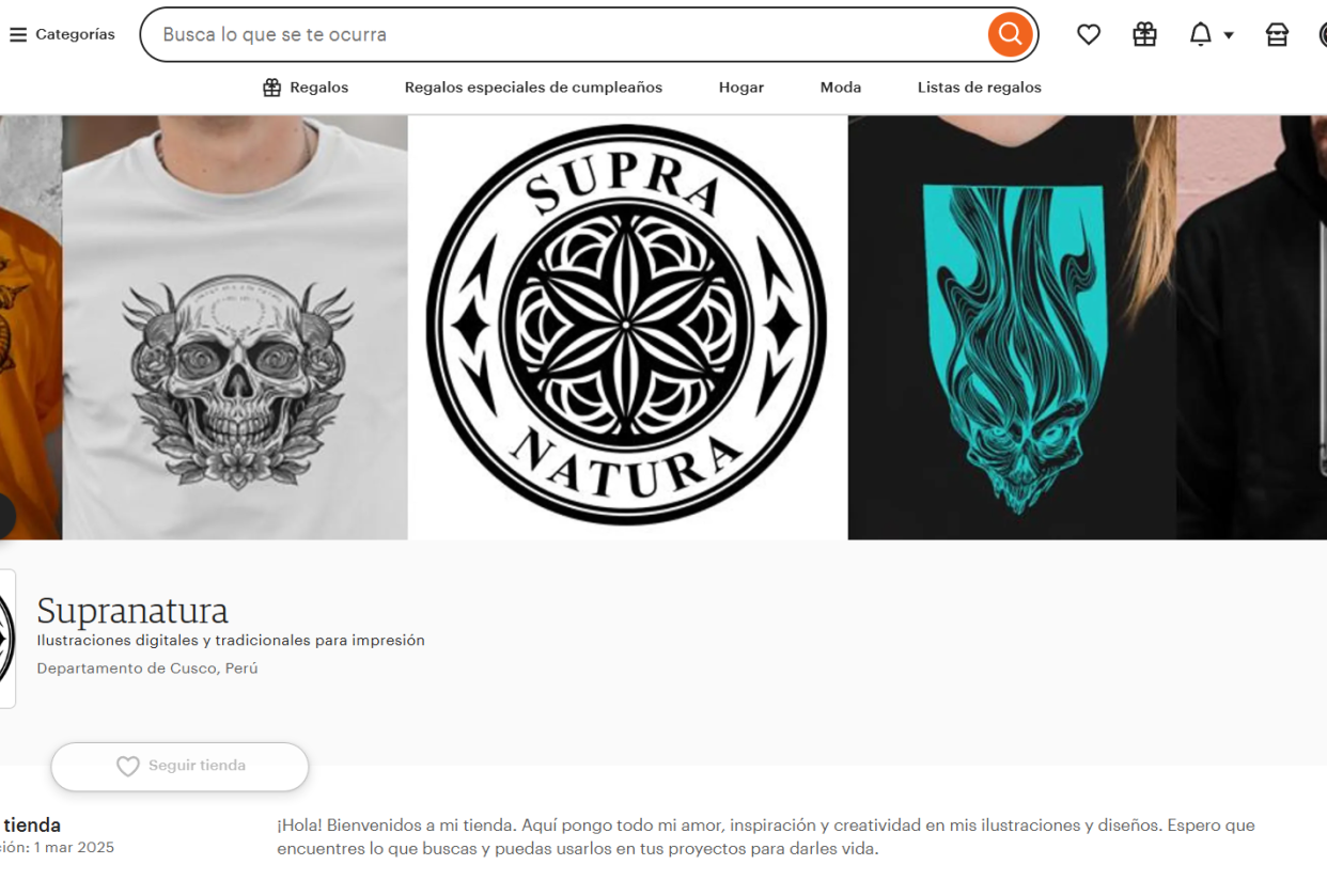 My store Supranatura - student project
