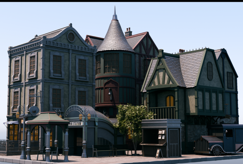 3D Victorian Town