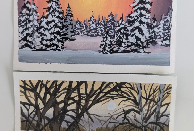 The Art of Winter: Paint 7 Stunning Landscape Postcards in Gouache