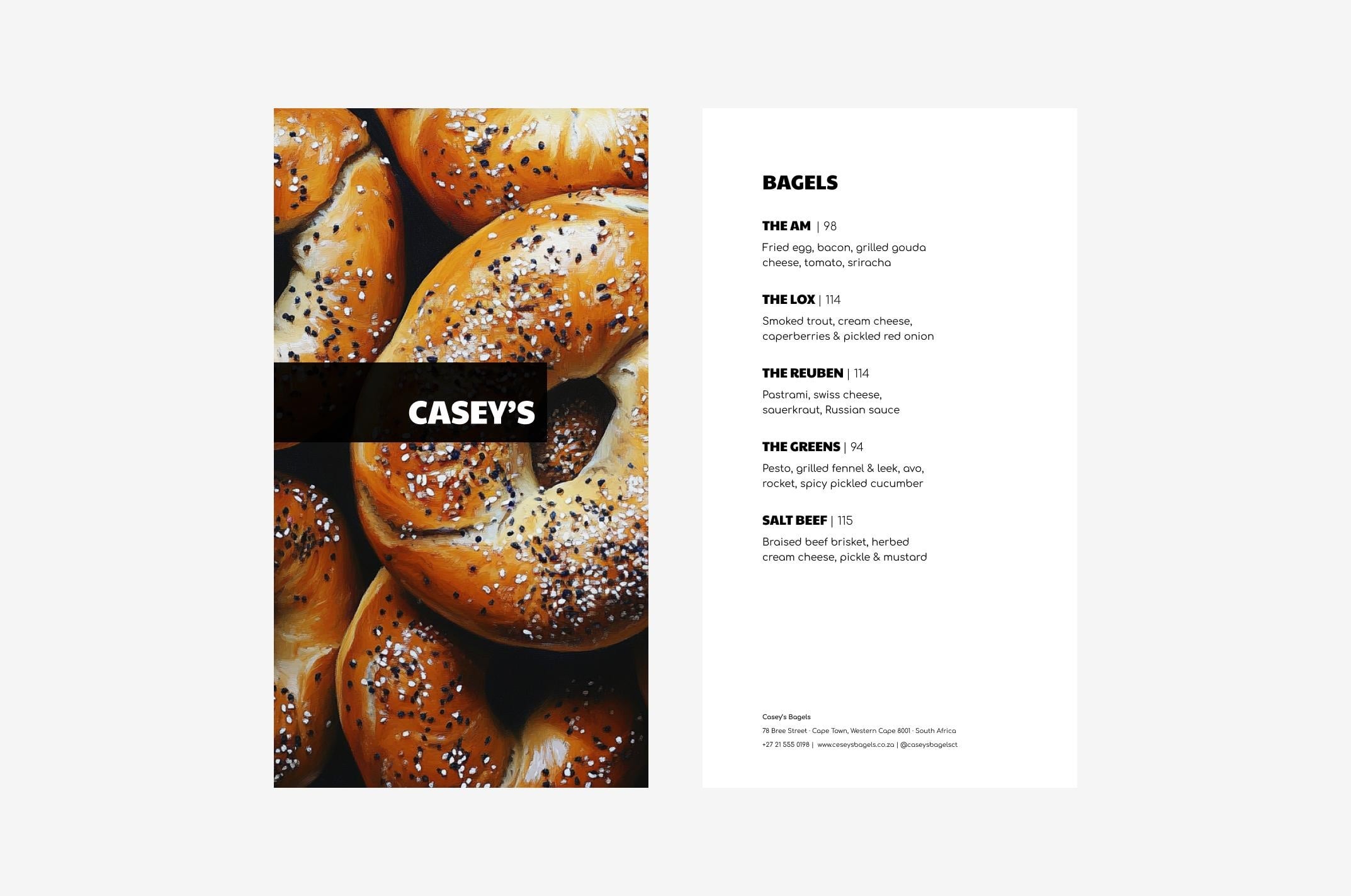 Menu Design - student project