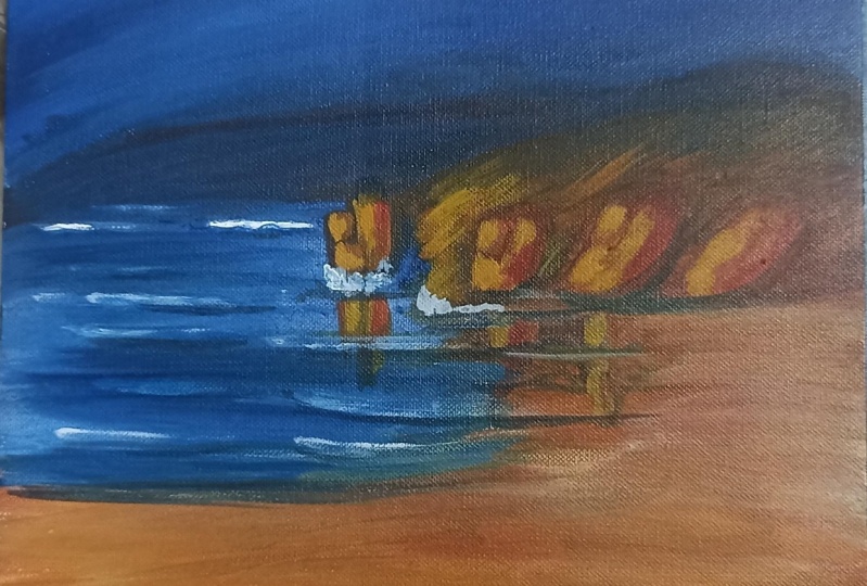 Fun Beginner Seascape Acrylic Painting