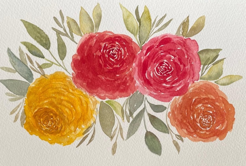 LOOSE WATERCOLOR ROSES