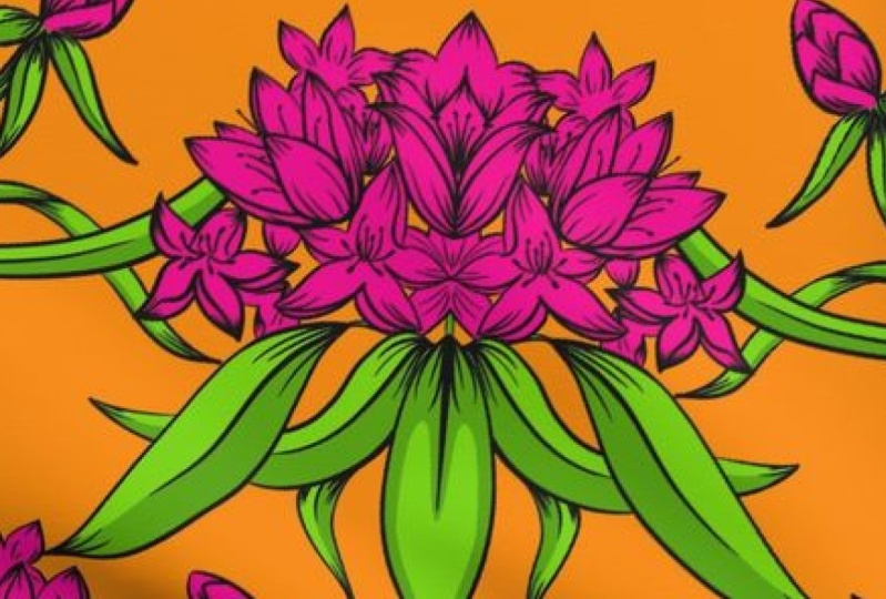 Bold Florals Spoonflower Challenge Entry