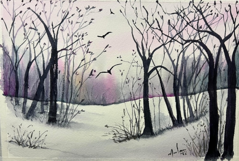 Snowy winter landscape
