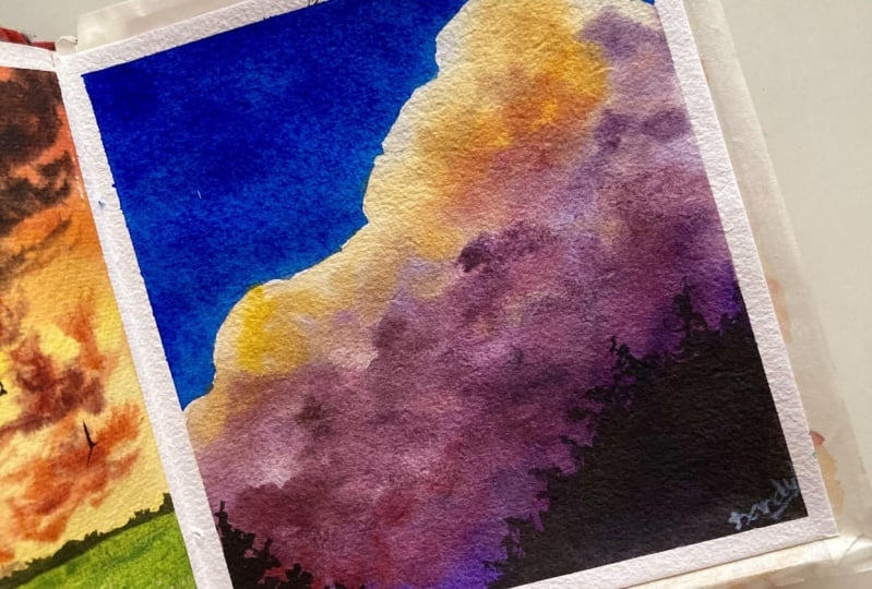 Watercolour skies