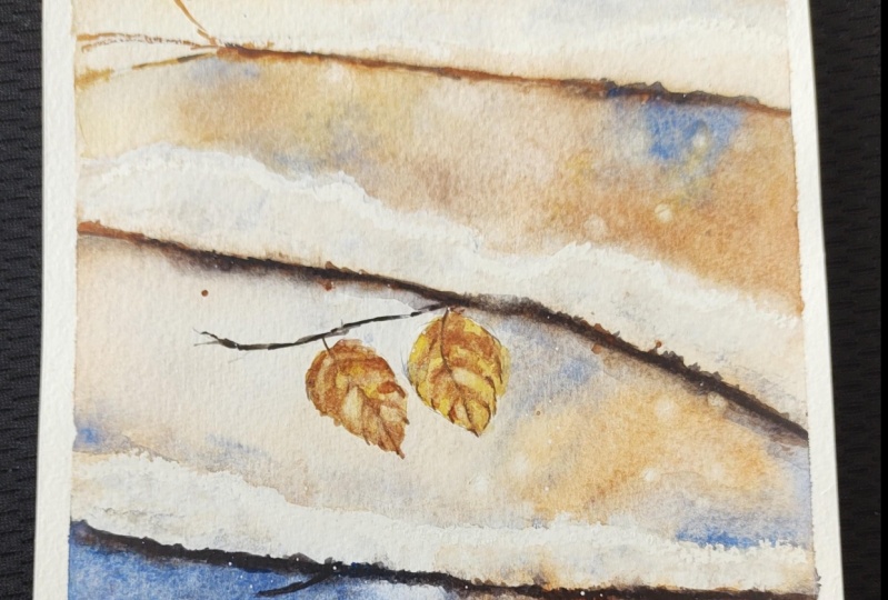 Frozen snow in watercolour - a class by Evgenia Cordie