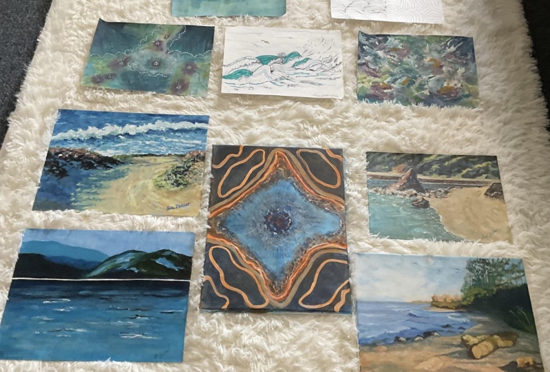 Creating High Demand Wall Art…Originals by Susan Zeller. .2 separate groups