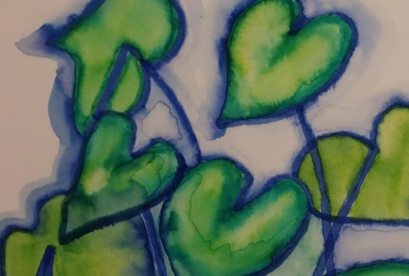 Making  bleeds with watercolor markers & watercolor brush