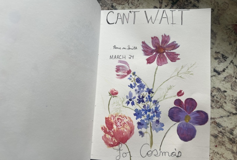 Learning watercolor florals