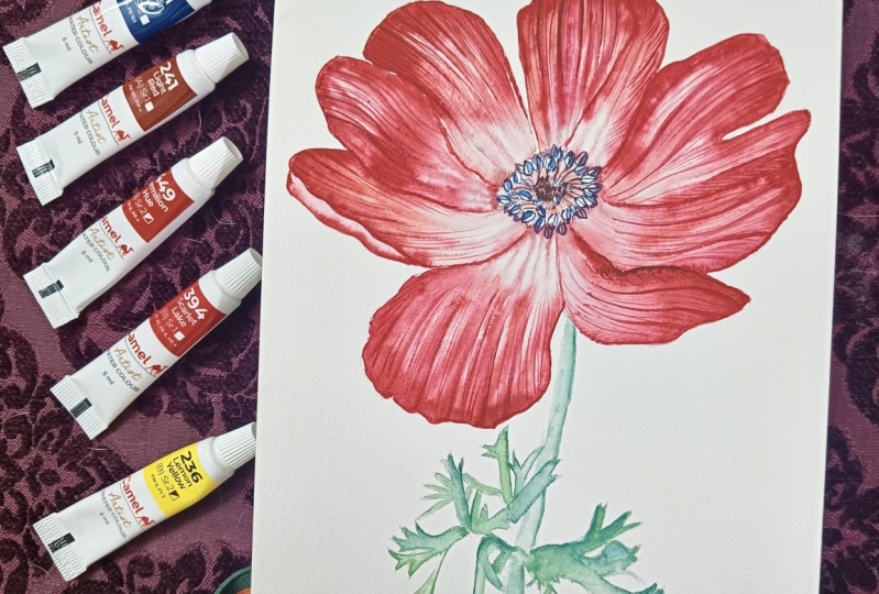 Watercolor floral painting