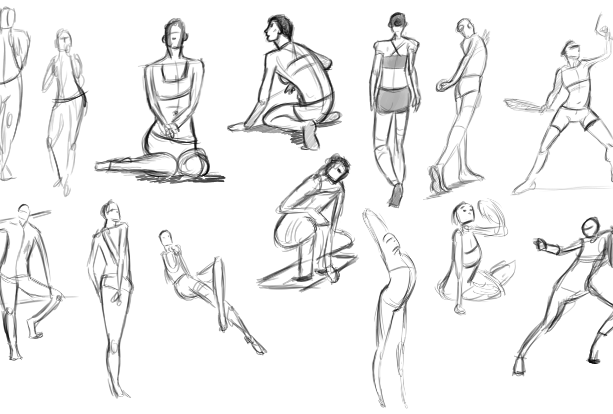 Practice (Gesture, Form, Shape, Perspective)