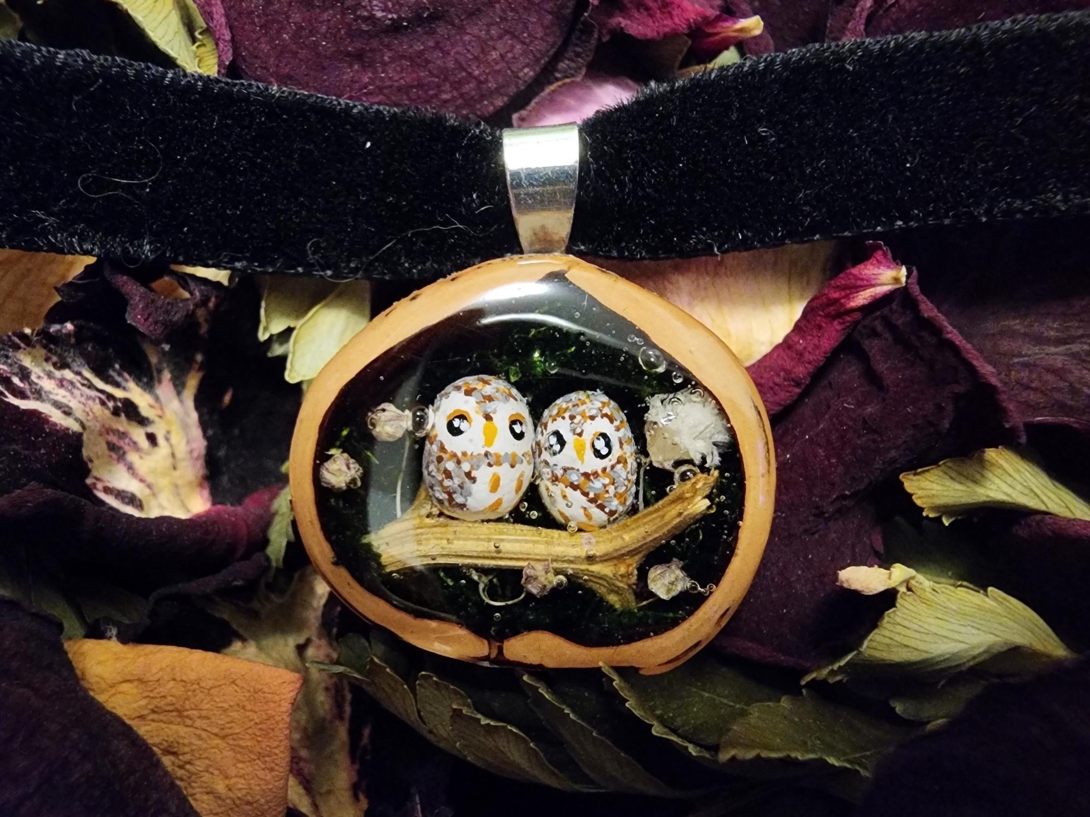 Haselnuss-Eulenkette - student project