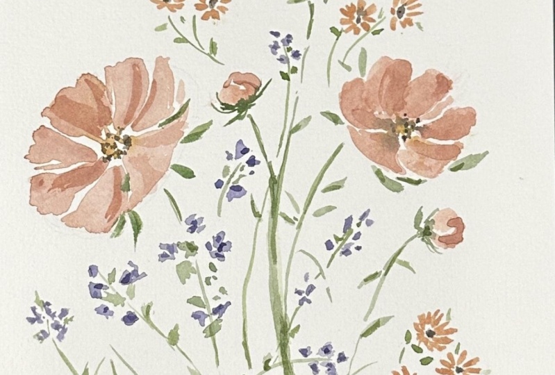 Wildflowers vintage color palette