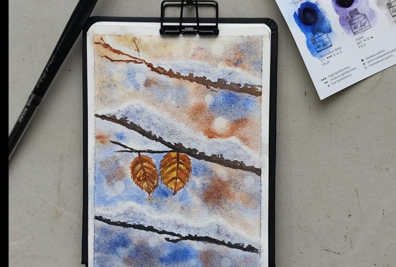 Frozen Snow in Watercolor