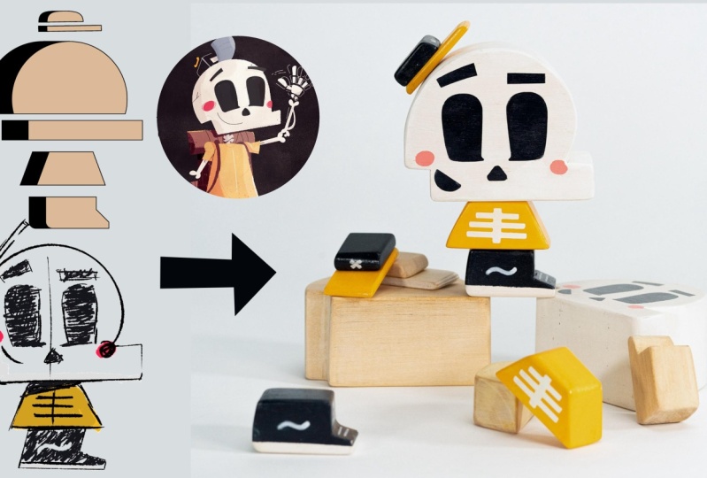 Teacher Example - Skully Wooden Toy