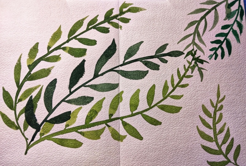 Gestural brushstrokes