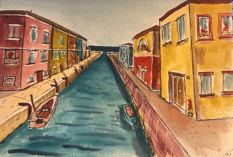 Venice and blue door