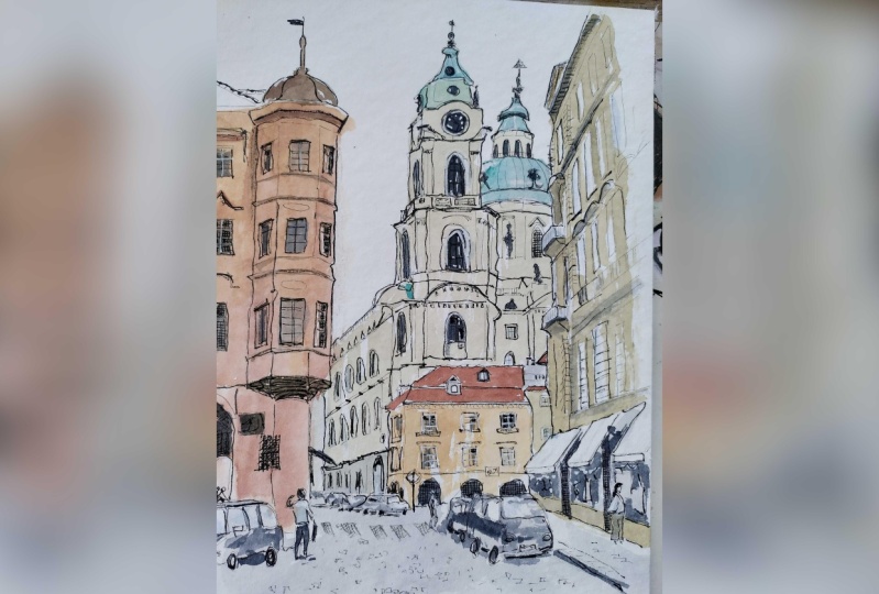 detailed street scene