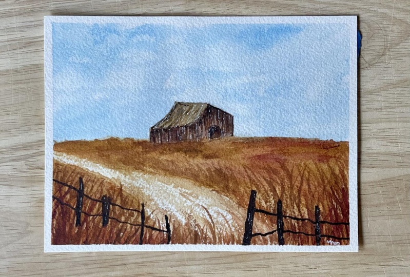 Old Barn in Watercolor