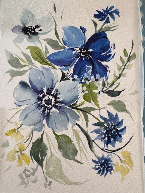 blue florals - student project
