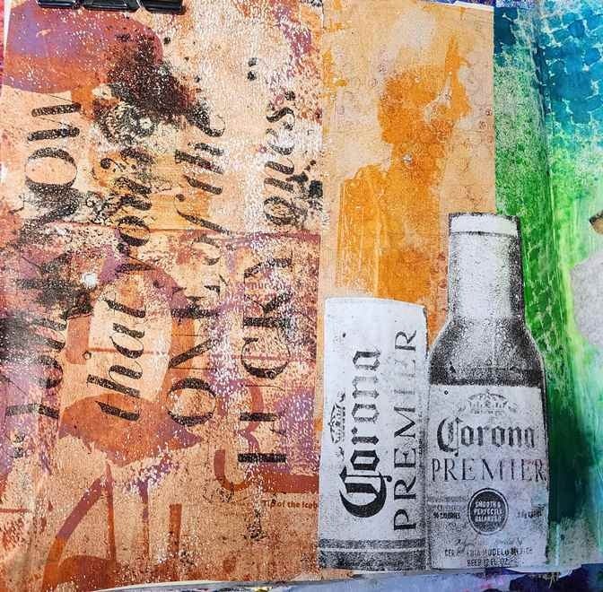 Gel Print Image Transfers - student project