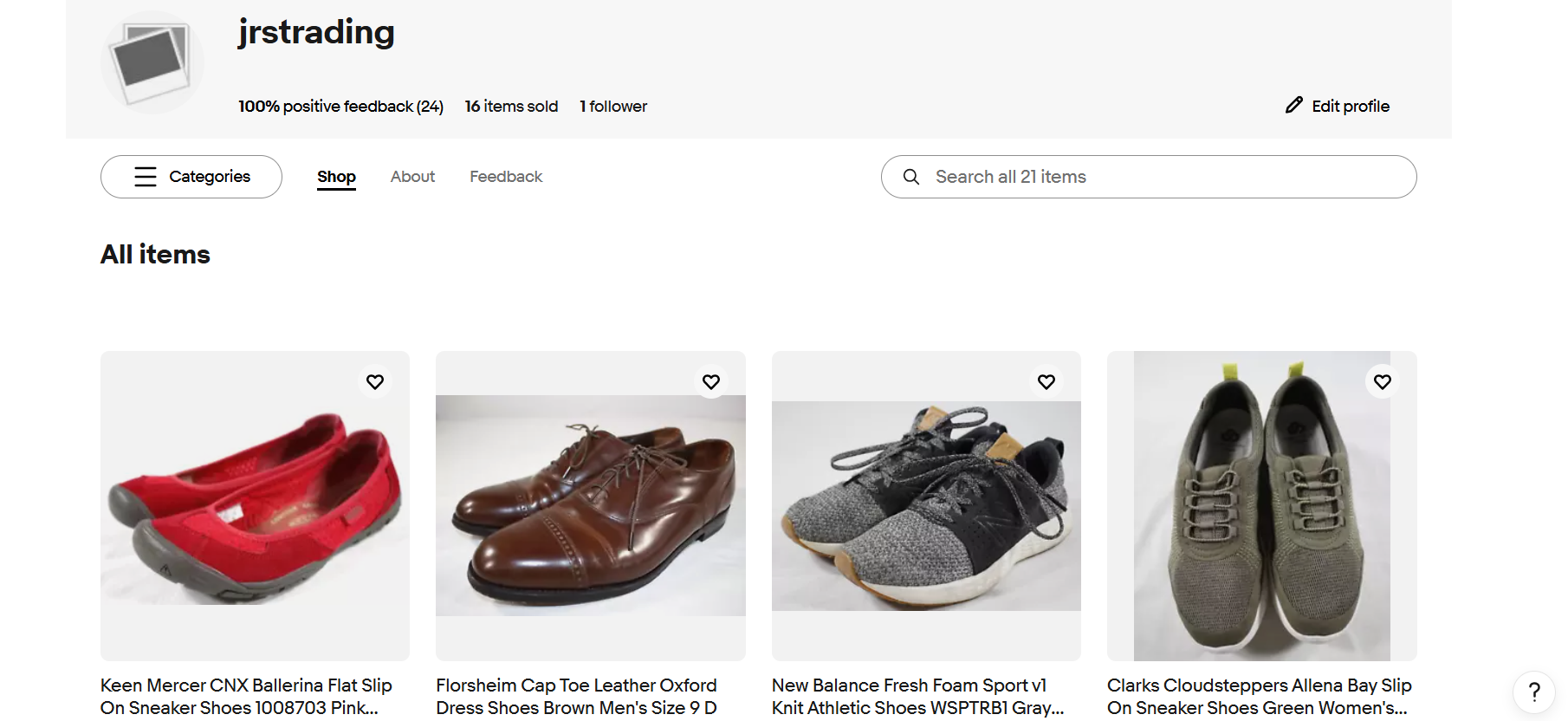 My Ebay store - student project