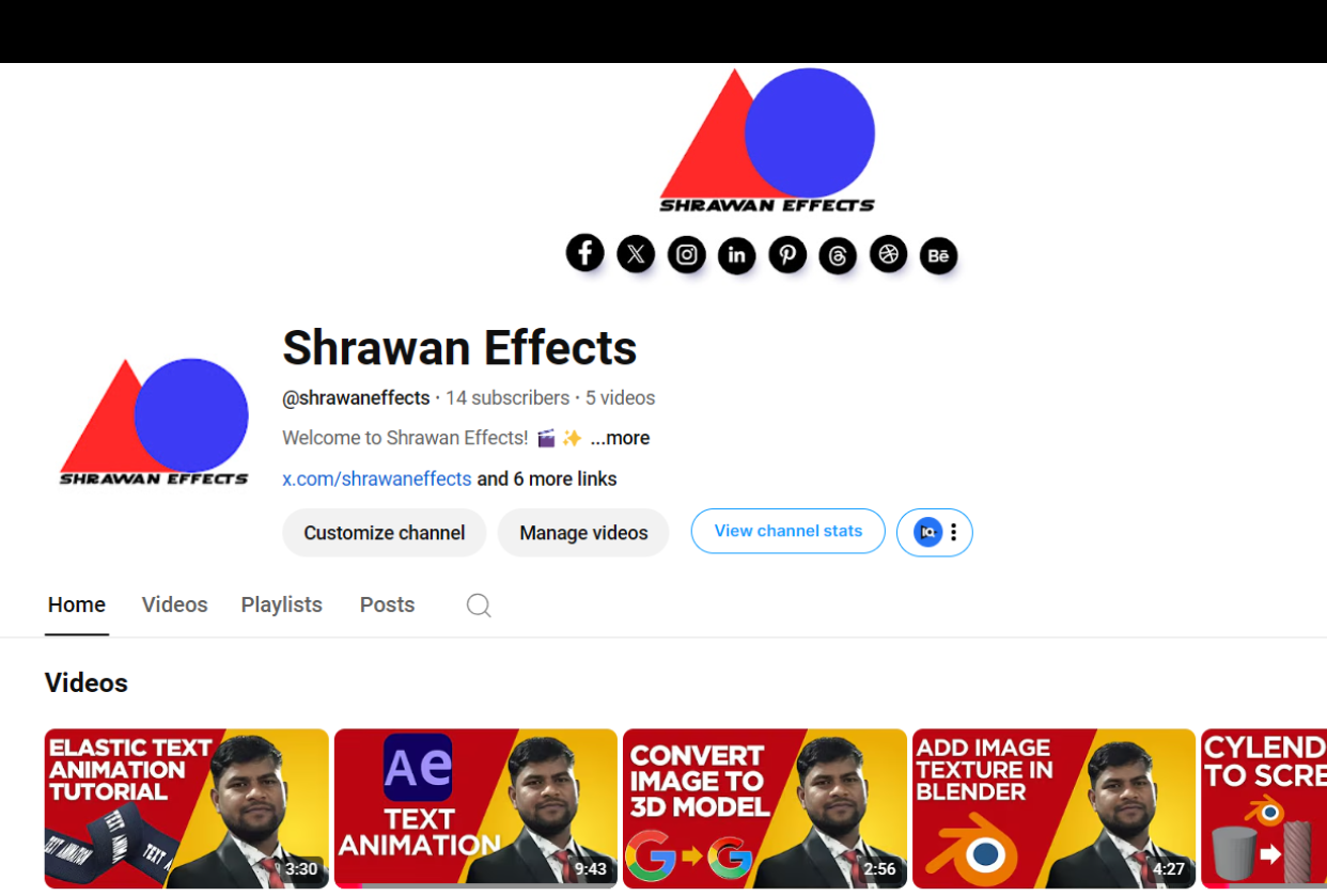 Shrawan Effects Motion Graphic Tutorials - student project