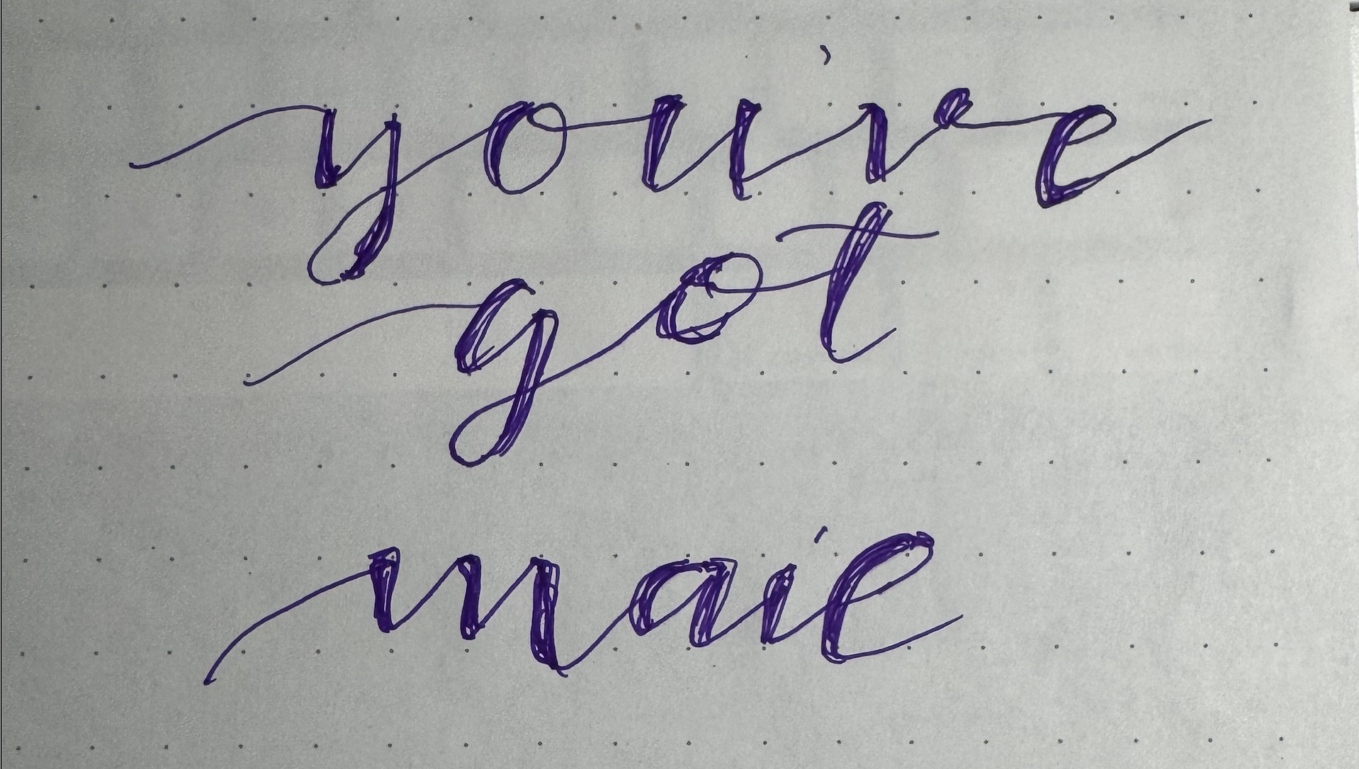 Drawn Lettering - student project