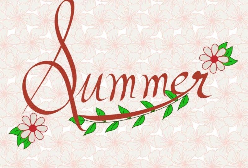 Floral Pattern and Lettering