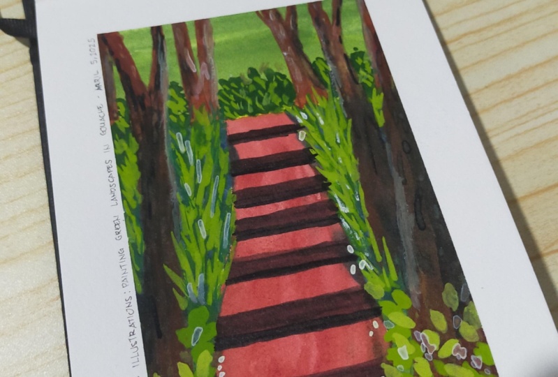 Gouache Grassy Paths