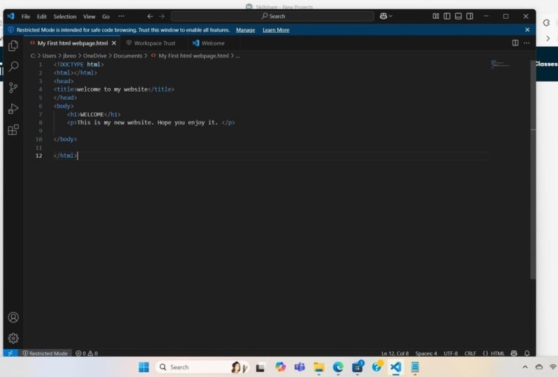 Html Webpage