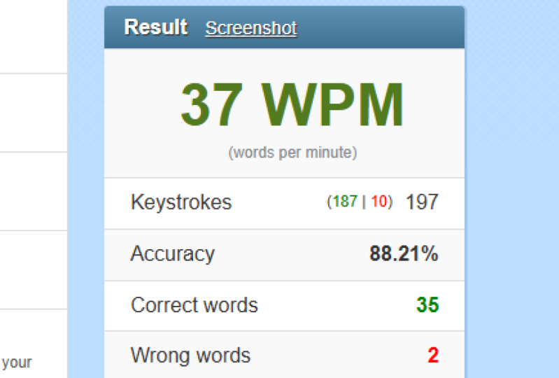 Words per minute