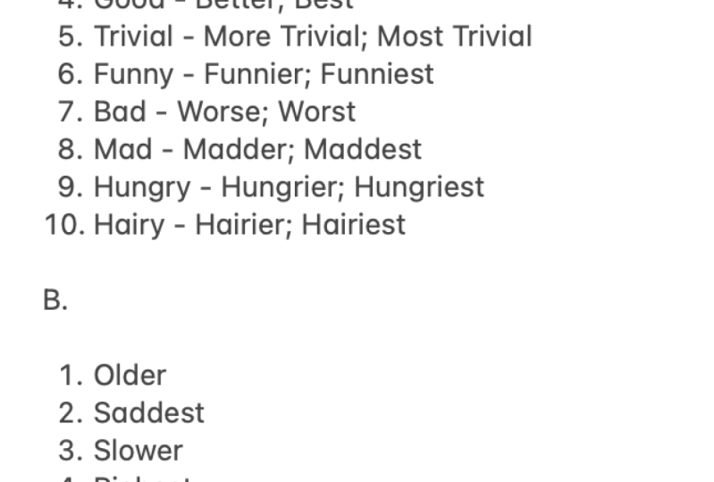 Adjectives